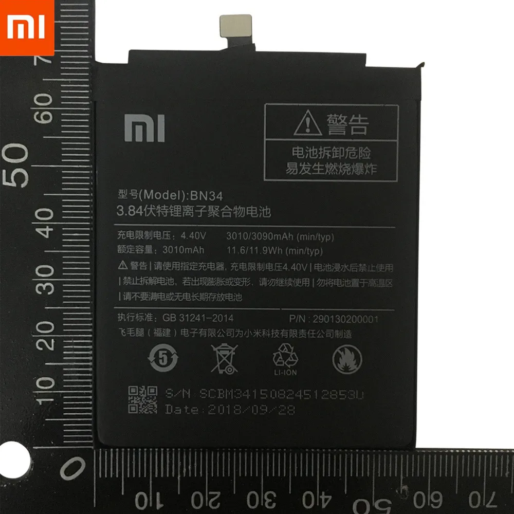 BM35 BM36 BM37 BM38 BN34 Аккумулятор для Xiao mi Red mi 5A 5," mi 4C 5C 4S 5S Plus mi 4C mi 5S mi 5C сменная литий-полимерная батарея
