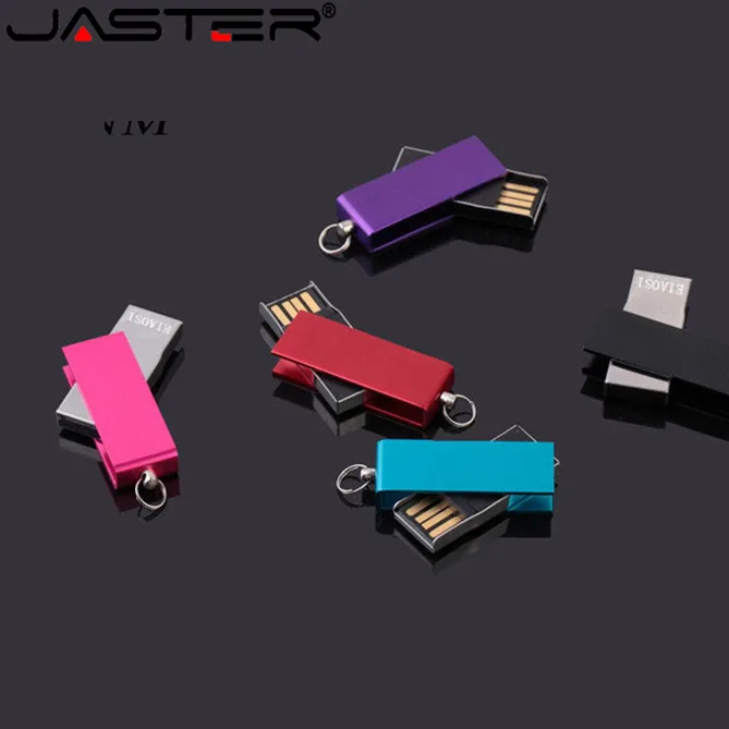 Мини металлический флеш-накопитель JASTER USB 2 0 u диск usb r 64 ГБ 8 pendriver 16 32 крошечный