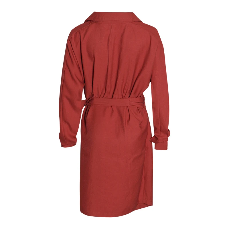 

SONDR 2021 Spring Elegant Lace Up Dress For Women V Neck Long Sleeve High Waist Red Dresses Female Spring Fashion New Clothing