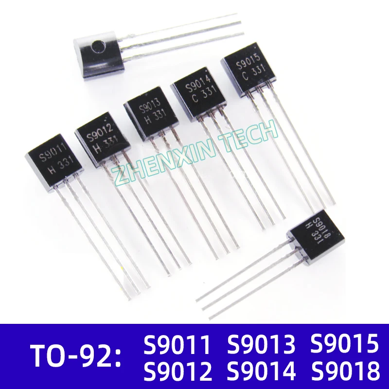 

50PCS/LOT S9011 S9012 TO-92 S9013 S9014 S9015 S9018 NPN/PNP TO92 Transistor Assorted Kit