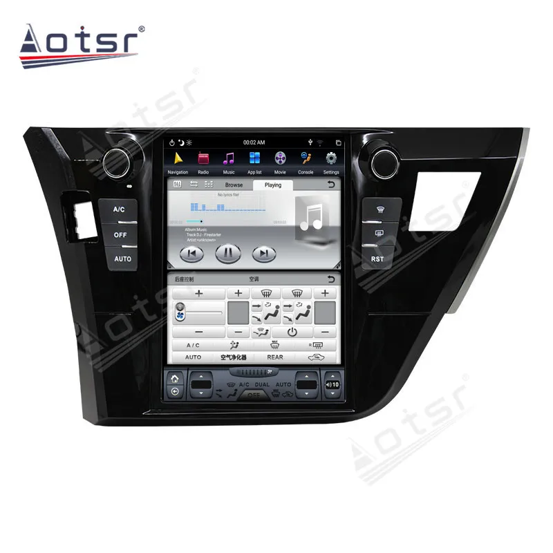 128GB Tesla Style Car Multimedia Player For Toyota Corolla 2014-2016 Android 9.0 Radio GPS Navigation Auto Stereo Audio Video HD |
