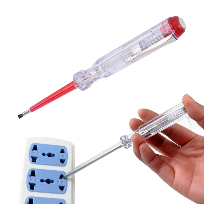 

Screwdriver Voltage Test Induced Electric Tester Pen 250V Detector Probe Pen DC Probe Light System Test Probe