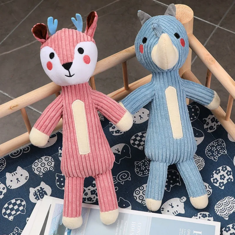 

Cute Plush Toys Squeak Pet Deer Panda Animal Plush Toy Dog Chew Cleaning Squeaky Whistling Training Dog toys