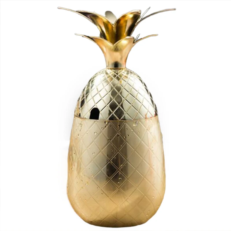 550 мл чашка ананаса медная металлическая из нержавеющей стали пивная кружка