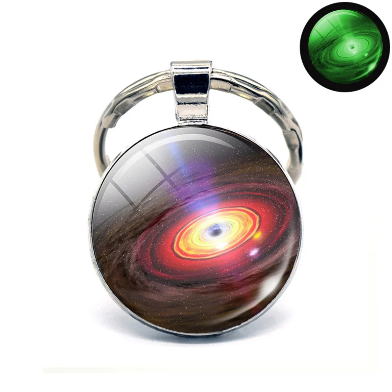 Светящийся в темноте брелок для ключей с изображением Галактики туманности