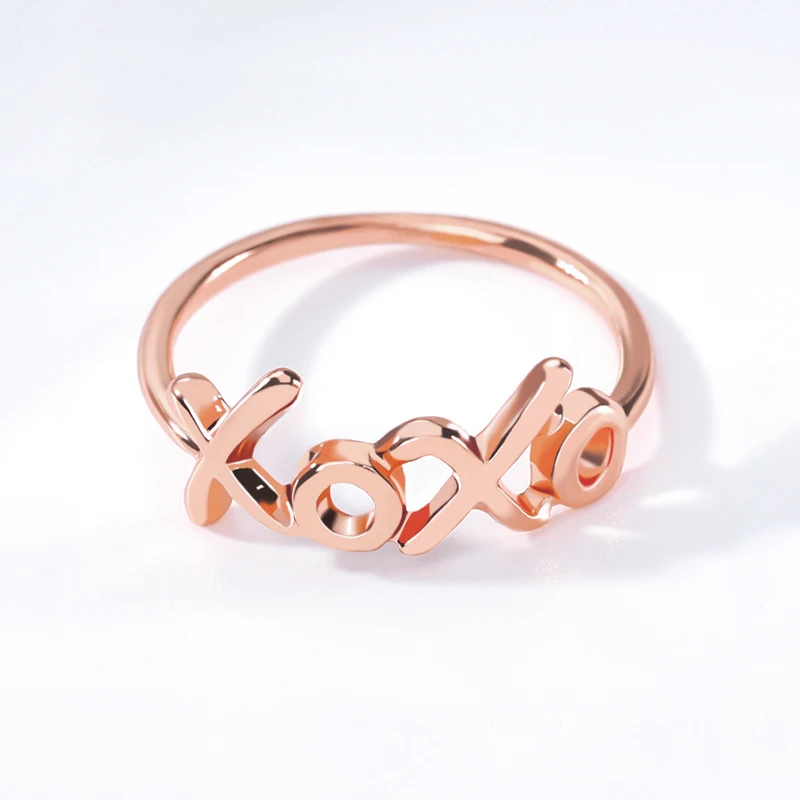 Модные Золотые кольца XoXo для молодых людей Anelli медные ювелирные изделия милые