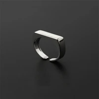 new fashion jewelry womens jewelry finger ring female minimalist square personality opening adjustable mouth ring