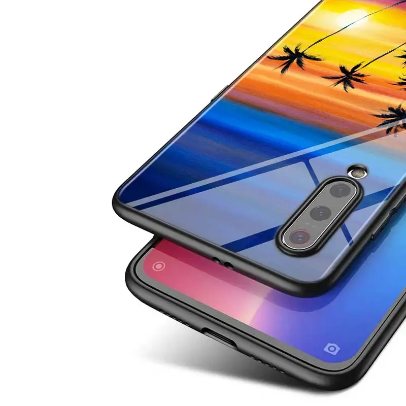 

Palm Tree Paint For Xiaomi Mi Note 10 Ultra 5G 9 SE 8 A3 A2 A1 6X Poco M2 Pro Play F1 Lite 5G Bright Black Phone Case