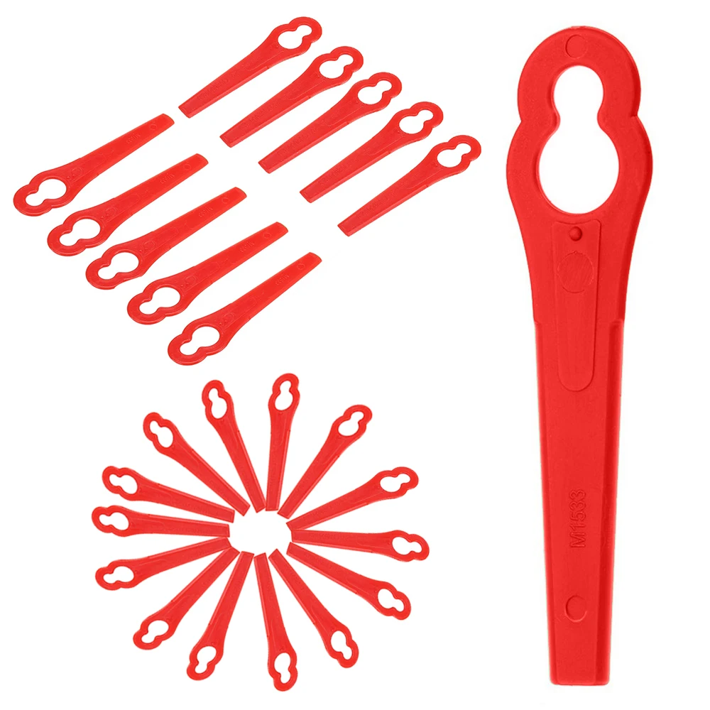 

Лезвия для стриммеров садовых газонокосилок, пластиковые зажимные лезвия, красные, 100 шт.