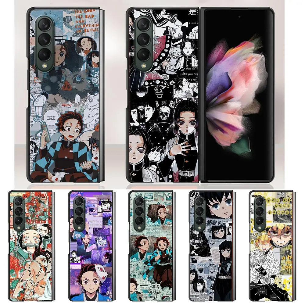 

Kimetsu No Yaiba Demon Slayer Case For Samsung Galaxy Z Fold3 5G Hard Slim Cover Ultra-thin anti-drop For Galaxy Z Fold 3 Shell
