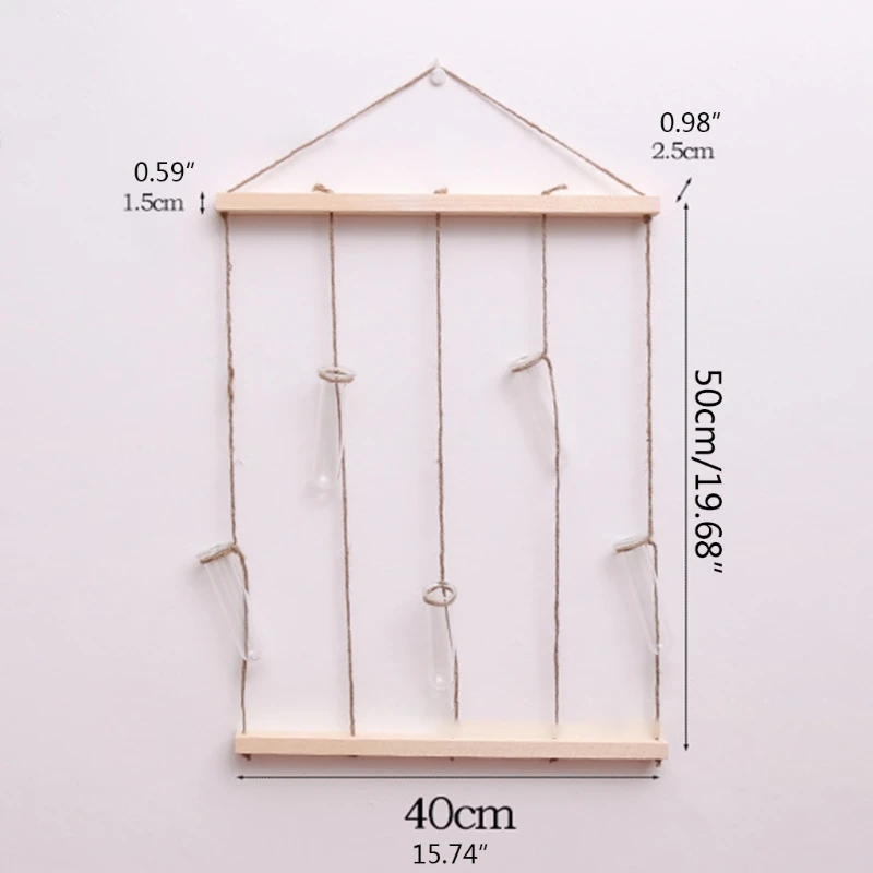

Plant Terrarium with Wooden Stand Air Planter Bulb Glass Vase Metal Swivel Holder Retro Tabletop for Hydroponics Home LXAC