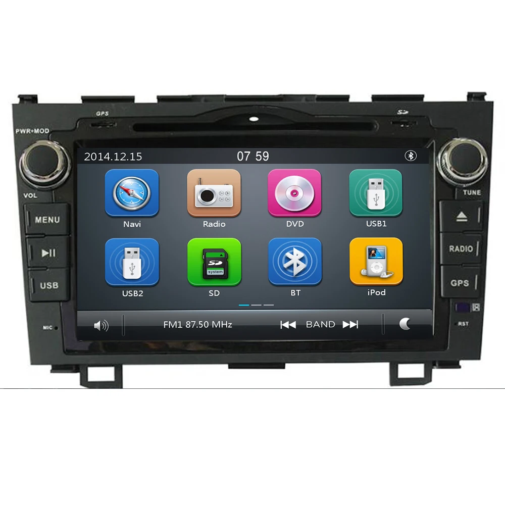 Для HONDA CRV 2007 2011 GPS навигация 8 &quot2 din автомобильный монитор Bluetooth RDS радио рулевое