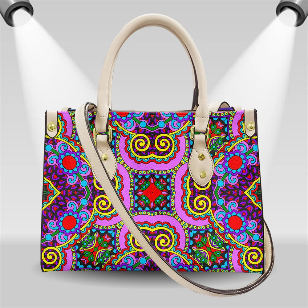 

Designer Luxury Purses and Handbags for Female Traditional Paisley Floral 3D Printed Fashion Leather Tote Bags Bolsos Para Mujer