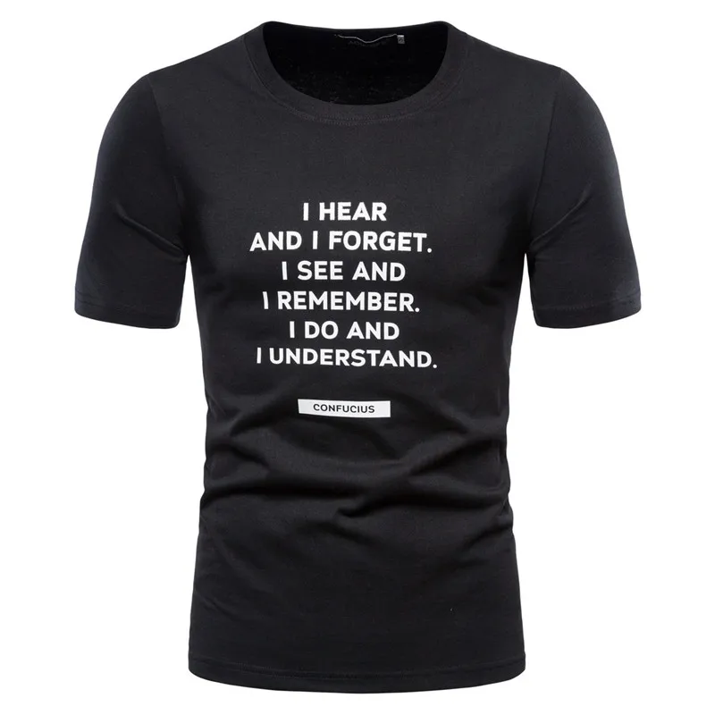 Мужская хипстерская футболка с буквенным принтом брендовая мужская одежда