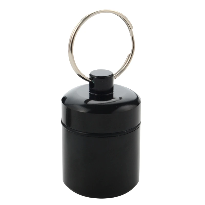 

Aluminum Alloy Small Medicine Cartridge With Aluminum Sealed Impermeable Ring Earphone Waterproof Storage Jar