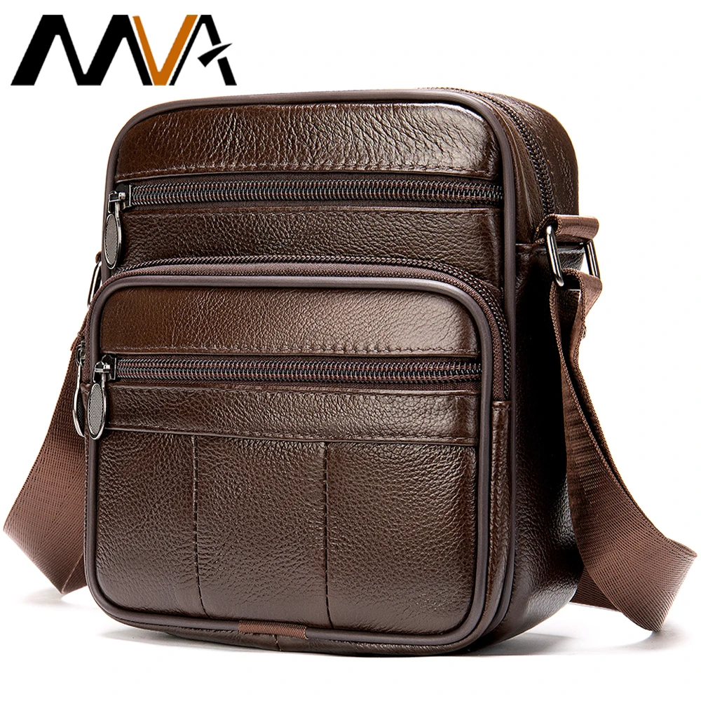 Мужские сумки MVA из натуральной кожи через плечо для мужчин сумка мессенджер
