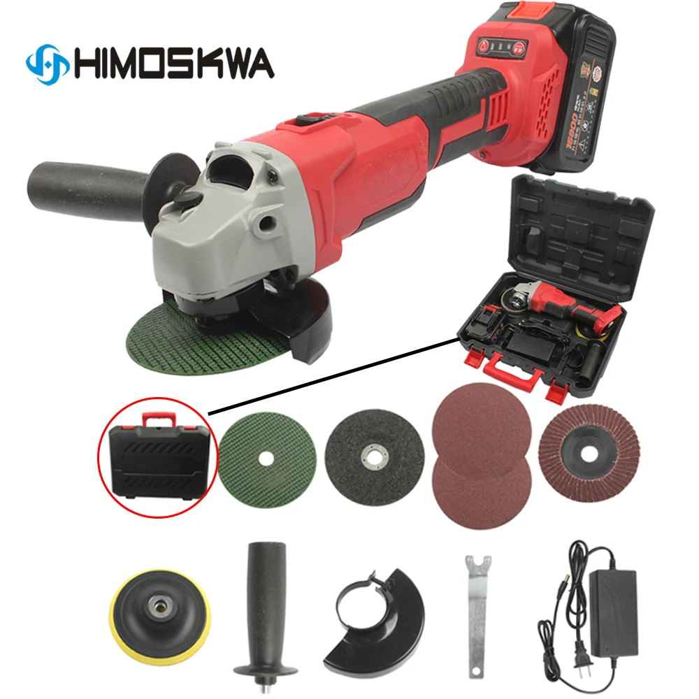 Angle Grinder 20V Cordless Lithium-Ion Grinding machine Electric grinder Angle Grinder grinding Power Tools 400w