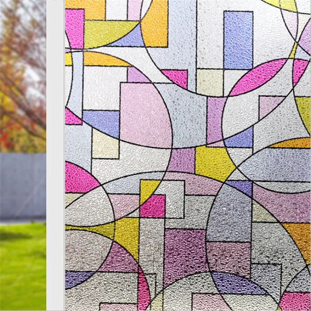 LUCKYYJ Защитная пленка для окон не клеящаяся матовая стеклянная антиуф-наклейка