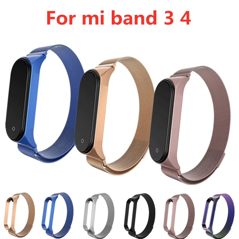 Браслет mi band 4 3 с металлическим ремешком для Xiaomi mi Band 3 4, Безвинтовой браслет mi Band 4 3, браслет mi Band, браслет на запястье, умный браслет 4 из стали