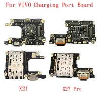 usb charging port connector board flex cable for vivo x21 x27 pro with sim card reader replacement repair parts