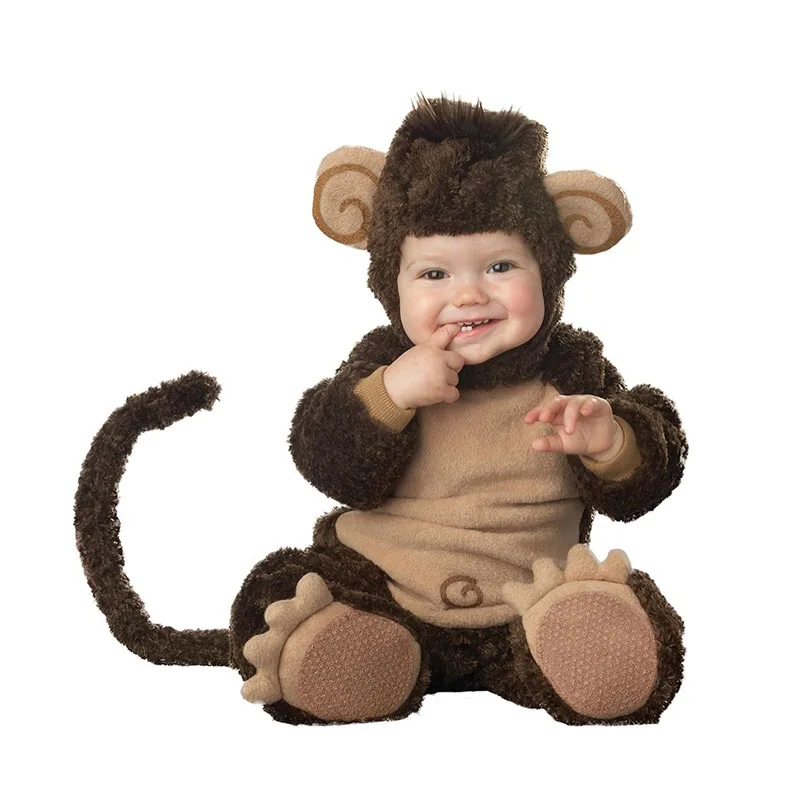 2 big monkey Детский Рождественский костюм для маленьких мальчиков и девочек; комбинезон; Одежда для новорожденных; маскарадный костюм для маленьких мальчиков и девочек; комплект одежды - Цвет: 2 big monkey