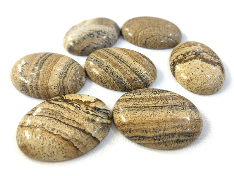 

Wholesale 6pcs/lot good quality natural Picture jasper Oval CAB CABOCHON 30x40mm charms stone beads for DIY jewelry making free