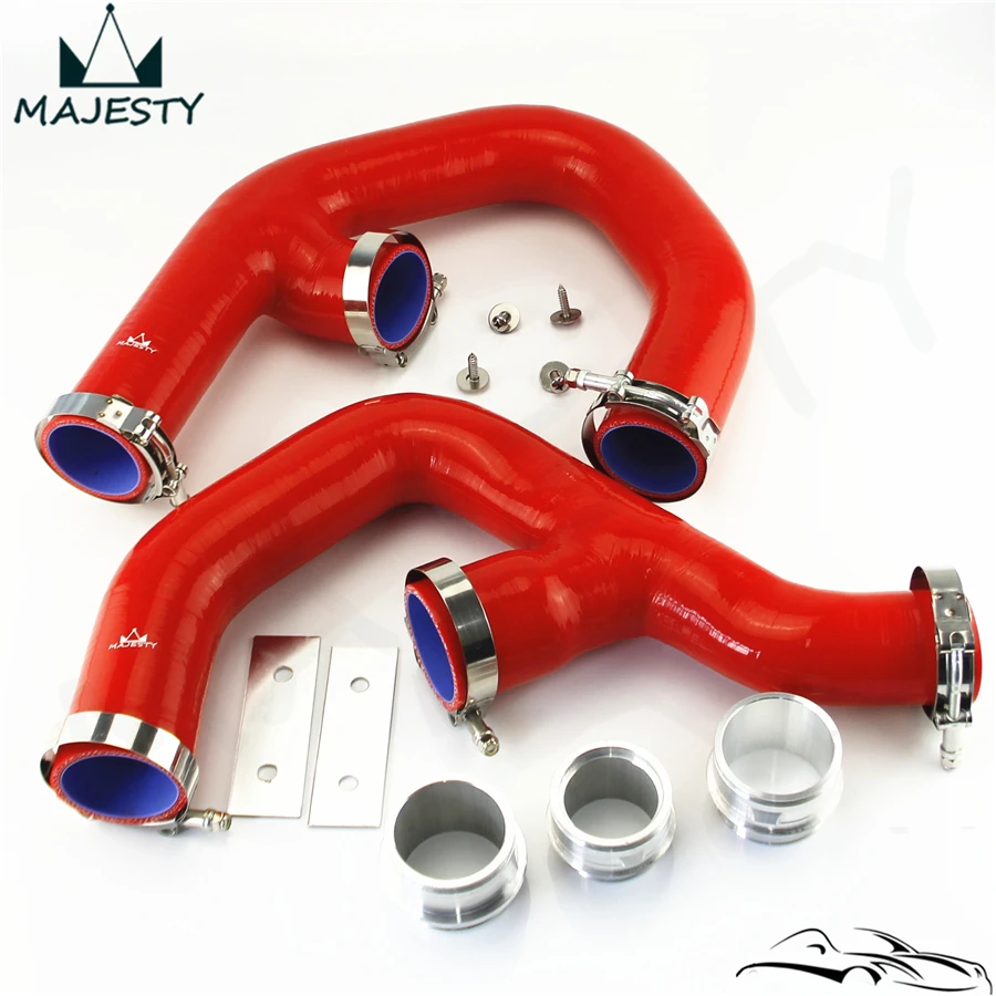 Красный силиконовый шланг интеркулер + крепеж подходит для VW GOLF MK5 MKV GTI 2 0 FSi T 06