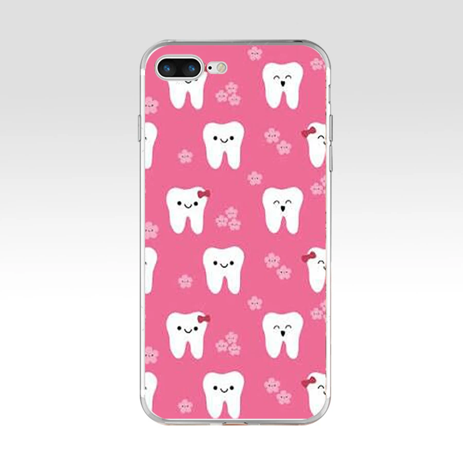 110FG стоматолога зубной коронный зуб Мягкий ТПУ силиконовый чехол для Apple iPhone5 5s se 6