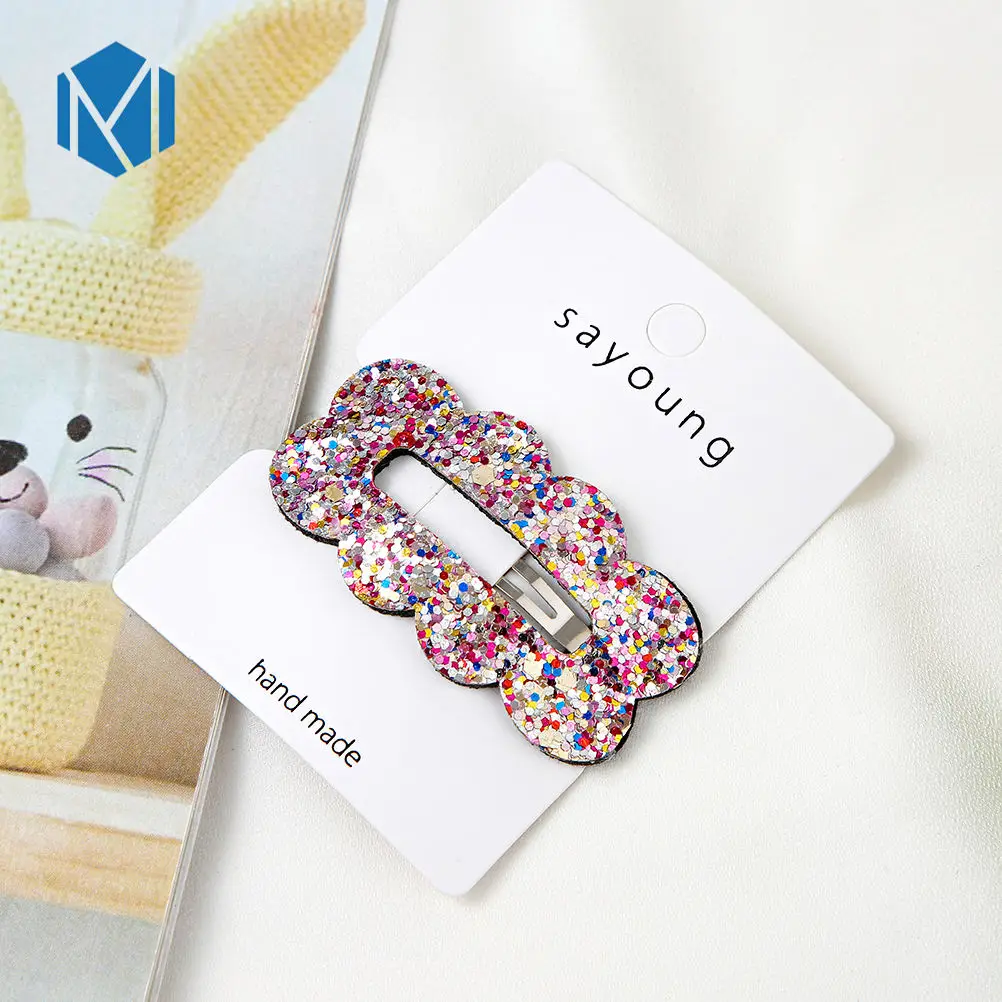 M MISM Cute Kids Sequin Hair Clips For Girls Hairpins BB New Fashion Bling Accessories Toddel Barettes Free Shipping | Детская одежда и