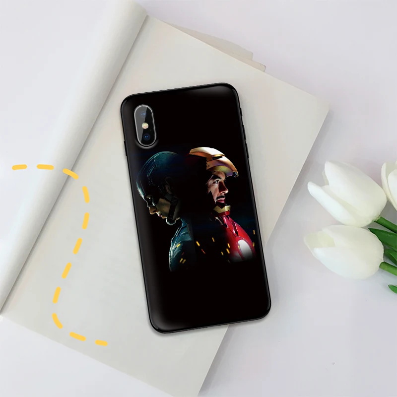 Мягкий силиконовый чехол для телефона iPhone XR TPU 5 5SE 6 6S 7 Plus 8Plus XS X Xr Max 9 Coque Marvel |
