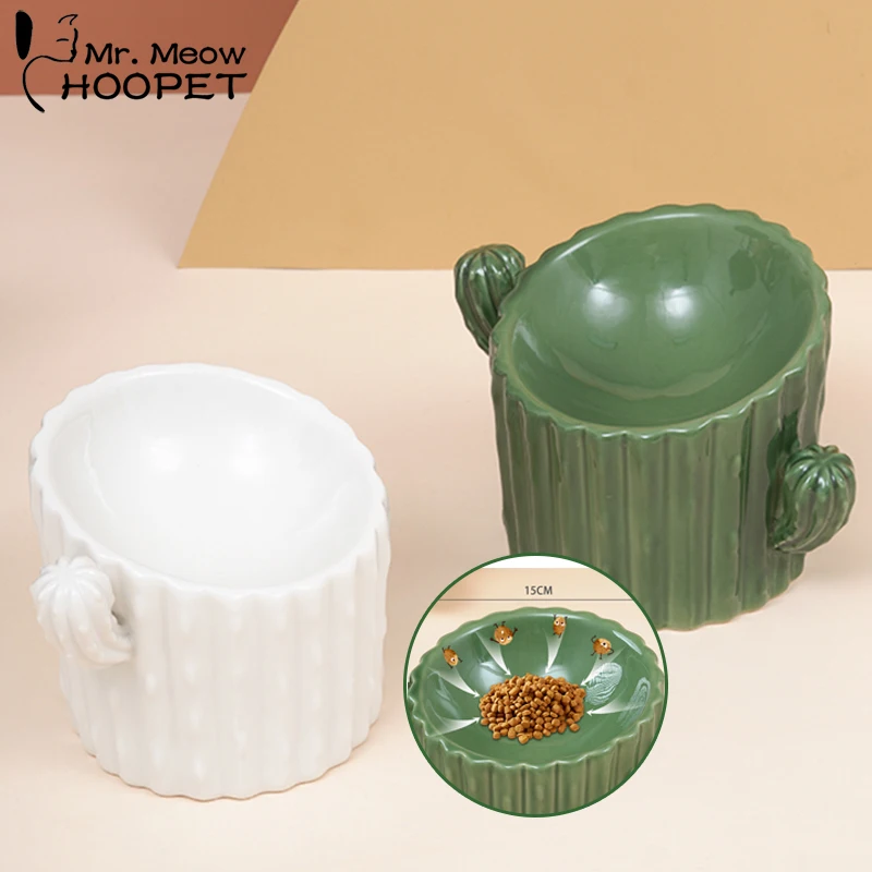

Hoopet 15cm Raised 30 Degree Cat Feeder Ceramic Cat Bowl Food Water Dog Bowl Pet Feeder Supplies