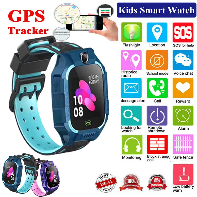 2019 дети анти потеря безопасный gps трекер SOS Вызов умные часы GSM телефон для Android