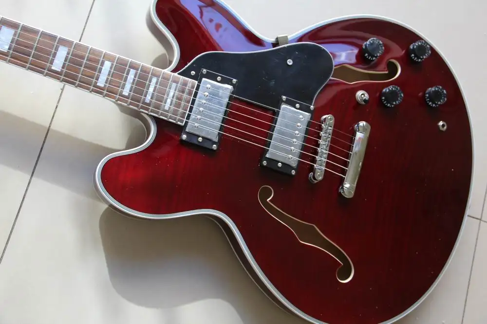 Оптовая продажа производители гитар под заказ полуполая электрогитара jazz модель