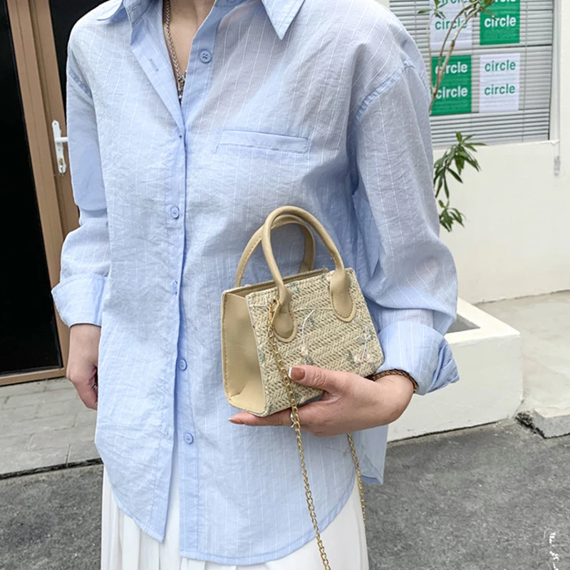 

Spring net red grass woven bag new tide texture cross-body bag female tide with INS single shoulder bag fashion female bag
