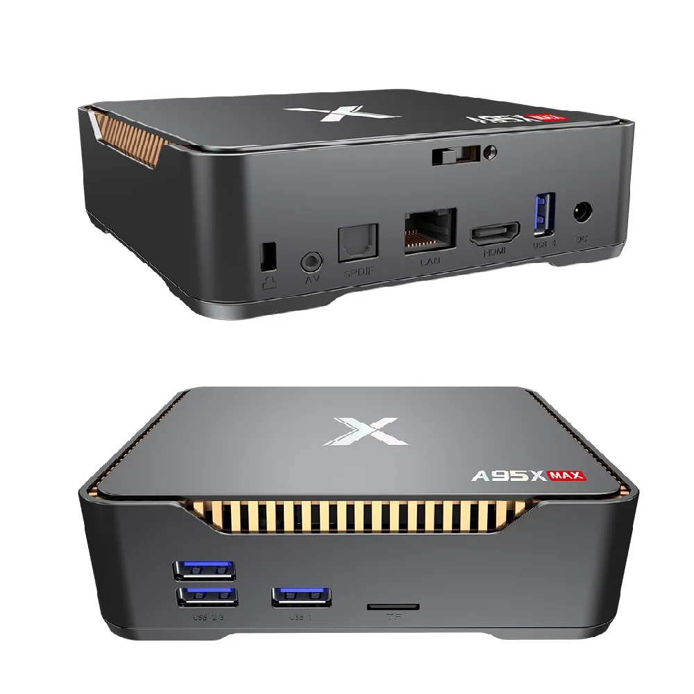 A95X MAX smart Android 8,1 ТВ-бокс 4 Гб ОЗУ 64 Гб ПЗУ Amlogic S905X2 четырехъядерный 1000 м медиаплеер 5 ГГц двойной Wifi BT4.2 4K телеприставка