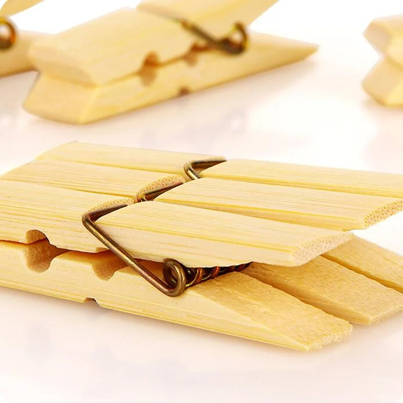 Высокое качество 20 шт./упак. бамбуковые деревянные прищепки для белья носки