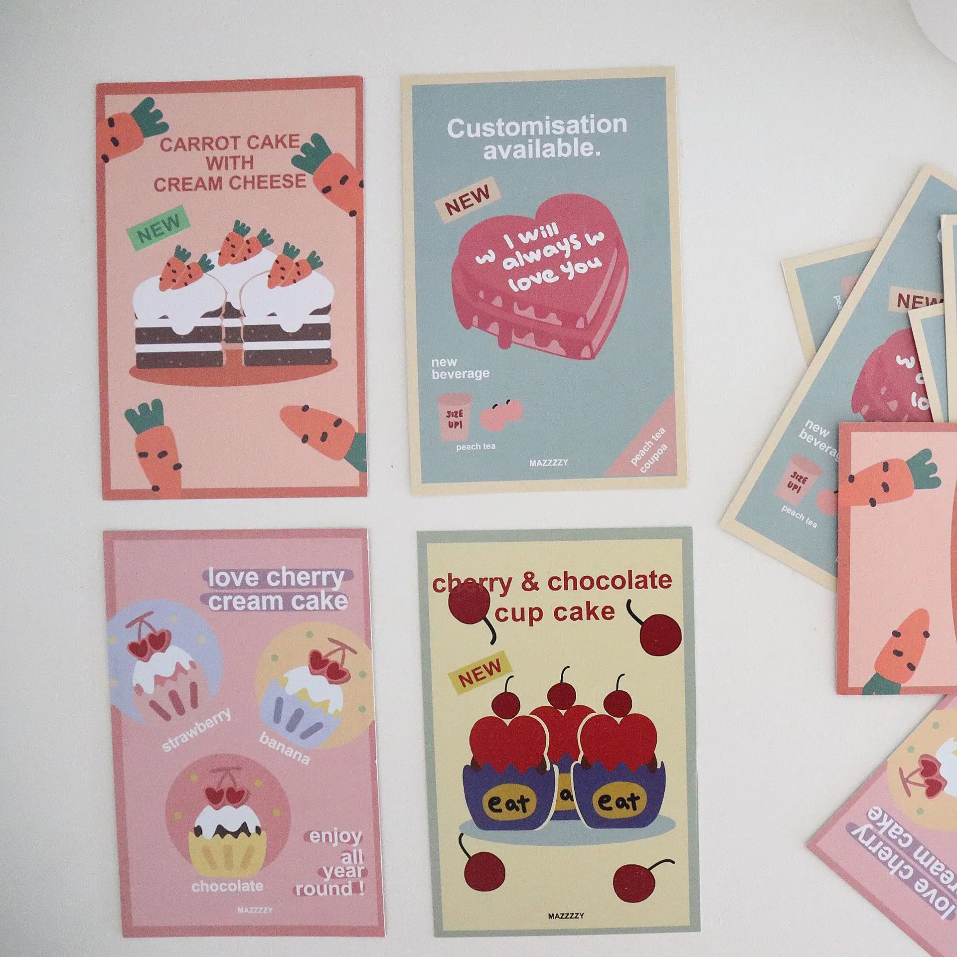 Необычная поздравительная открытка с тортом на день рождения редис вишня