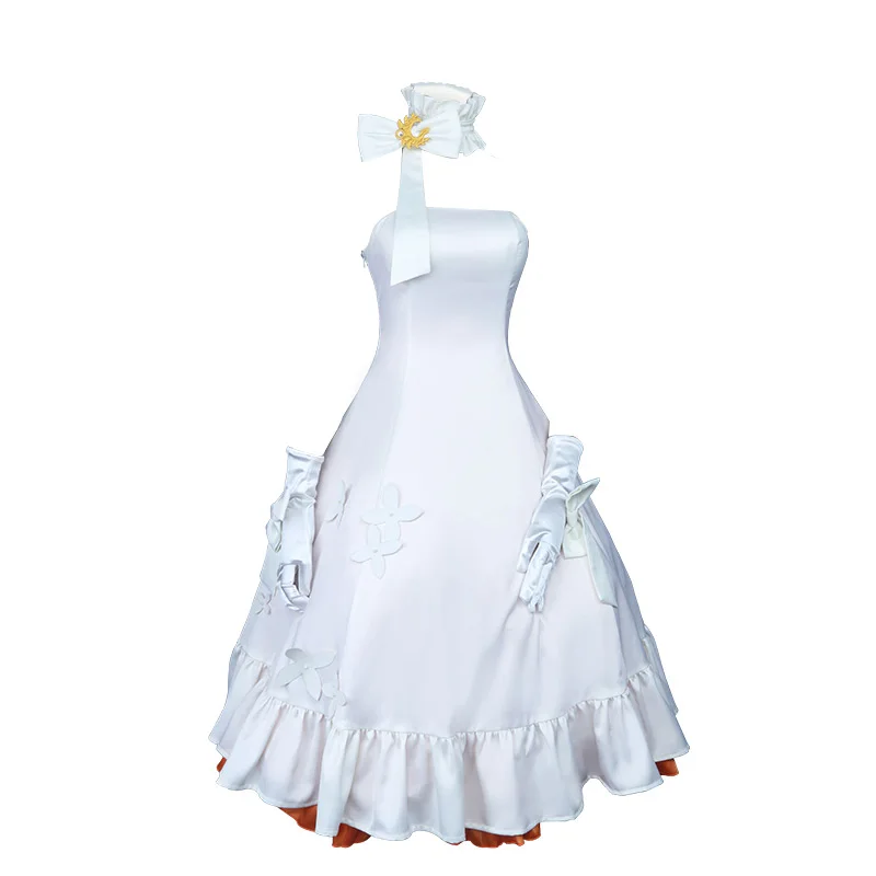 

Fate Grand Order Gudako Cosplay Costume female Uniforms girls Costumes for women Anime clothes outfits concert white dress COS