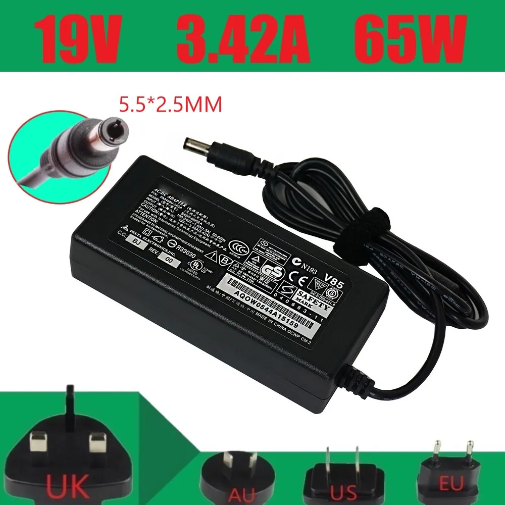 19V 3.42A 65w AC Adapter Battery Charger With Power Cord for Toshiba Satellite A660 A665 L650D L655 L655D L670D L775 | Компьютеры и