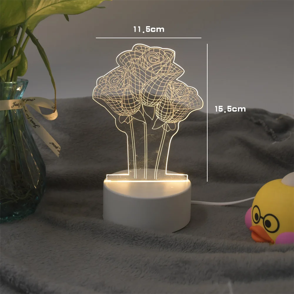 

SOLOLANDOR 3D LED Lamp Creative 3D LED Night Lights Novelty Illusion Night Lamp 3D Illusion Table Lamp For Home Decorative Light