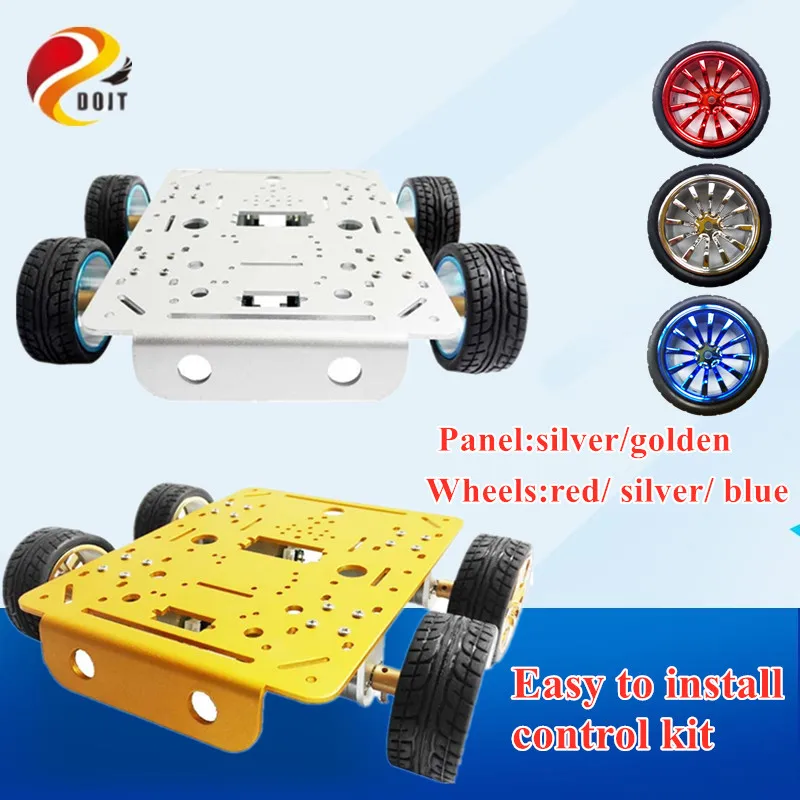 Комплект для сборки автомобиля из алюминиевого сплава 4WD|diy rc track|rc track kitmetal chassis |