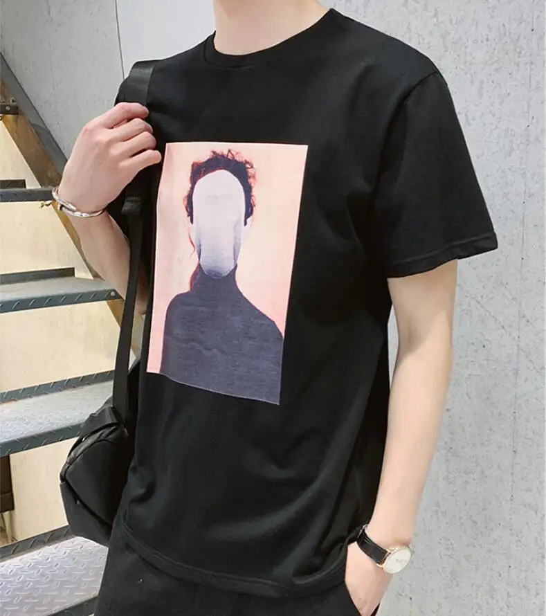 

ZNG 2020 Hot spring summer men's short-sleeved T-shirt men Solid color tops round neck cotton T-shirt Casual solid