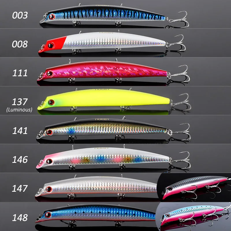NOEBY Floating Minnow Fishing Lures 120mm 150mm Lipless Minnow Wobblers Jerkbait Lure Hard Bait for Pike Bass Fishing Lures