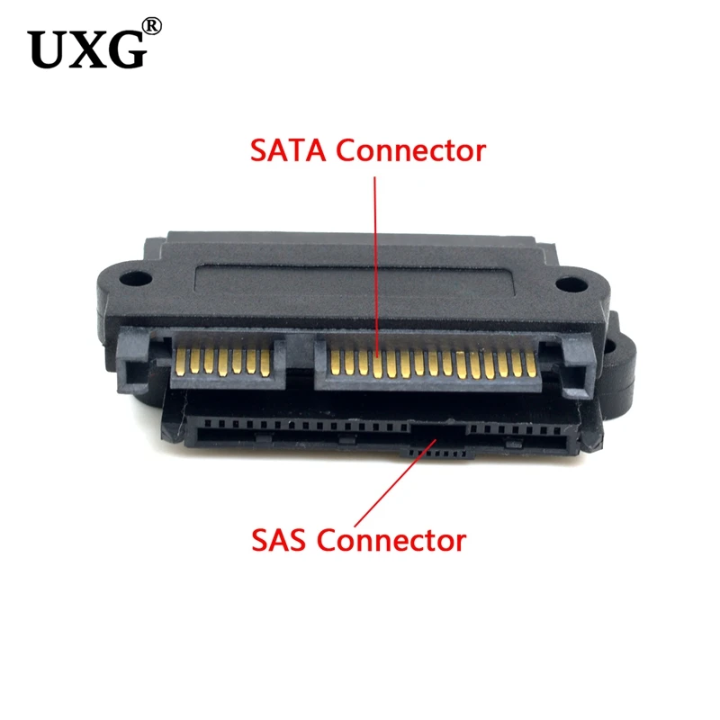 

5Gbps SFF 8482 SAS to SATA 180 High-speed Degree Angle Computer Adapter Converter Straight Head Durable Portable