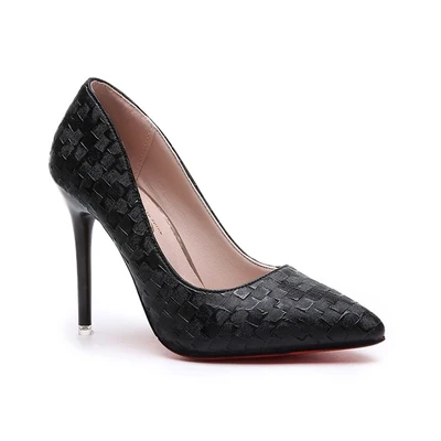 

WDHKUN Single Women's High Heels Pointed Spring New High Heels Female Students Fashion Sexy Fine With 10 Cm Work Shoes