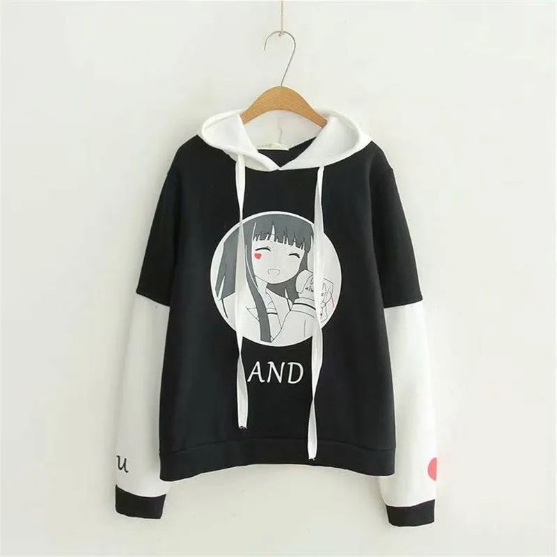 

Женские толстовки с капюшоном, сезон осень-зима 2021, Свободный пуловер с длинным рукавом, Женская толстовка с милым мультяшным принтом в стил...