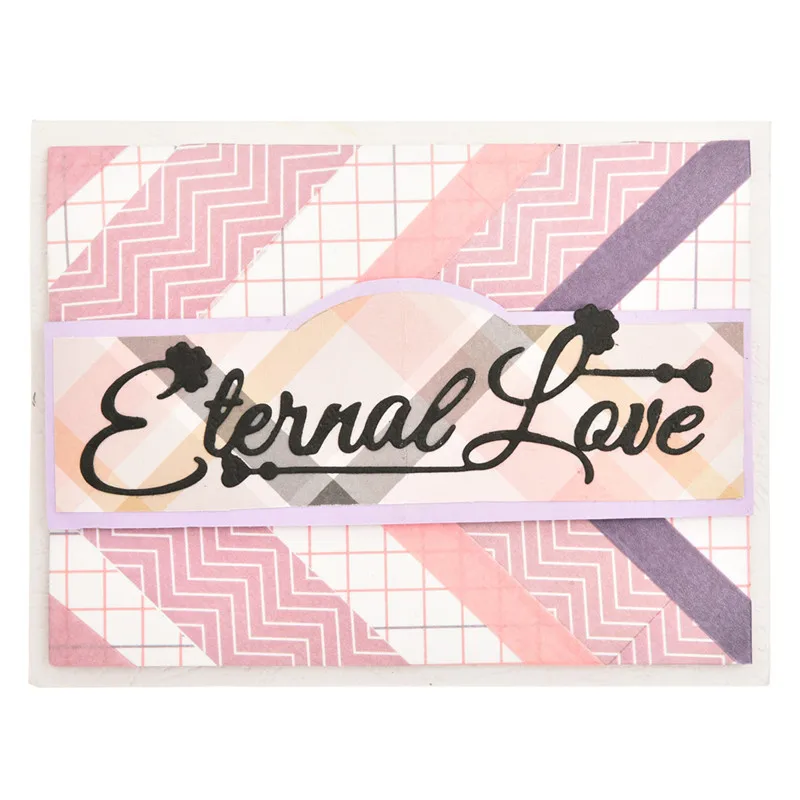 Штамп DiyArts с буквами и цветочным сердцем металлические штампы для скрапбукинга