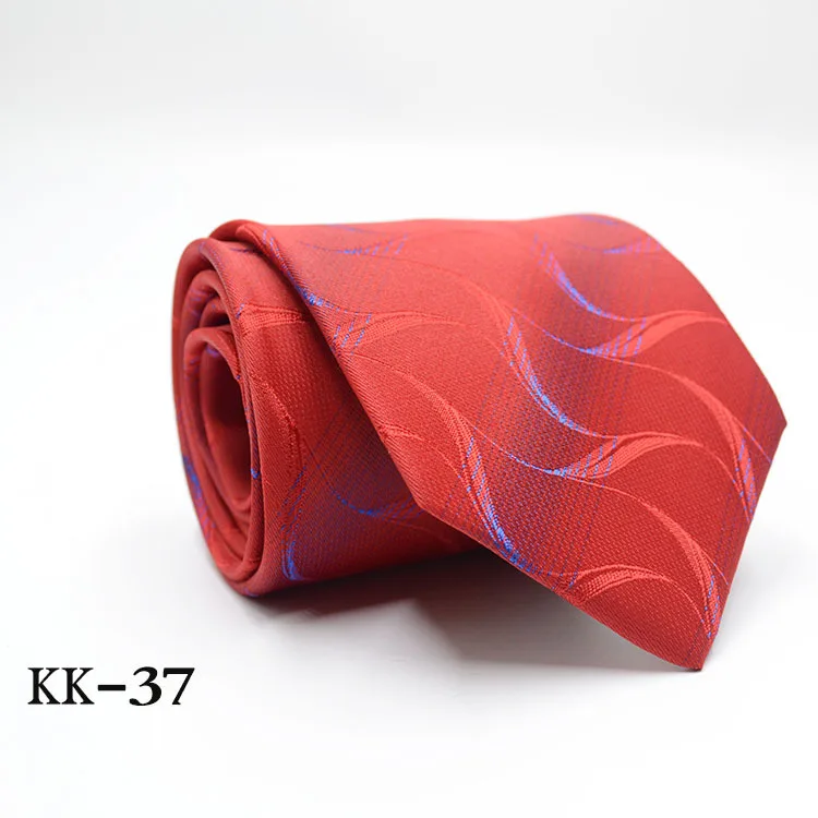 KK-37 Новинка, мужской галстук, золотой, темно-синий, в полоску, шелк, галстук, жаккард, вечерние, свадебные, тканые, модные, дизайнерские, галстук для мужчин - Цвет: KK-37
