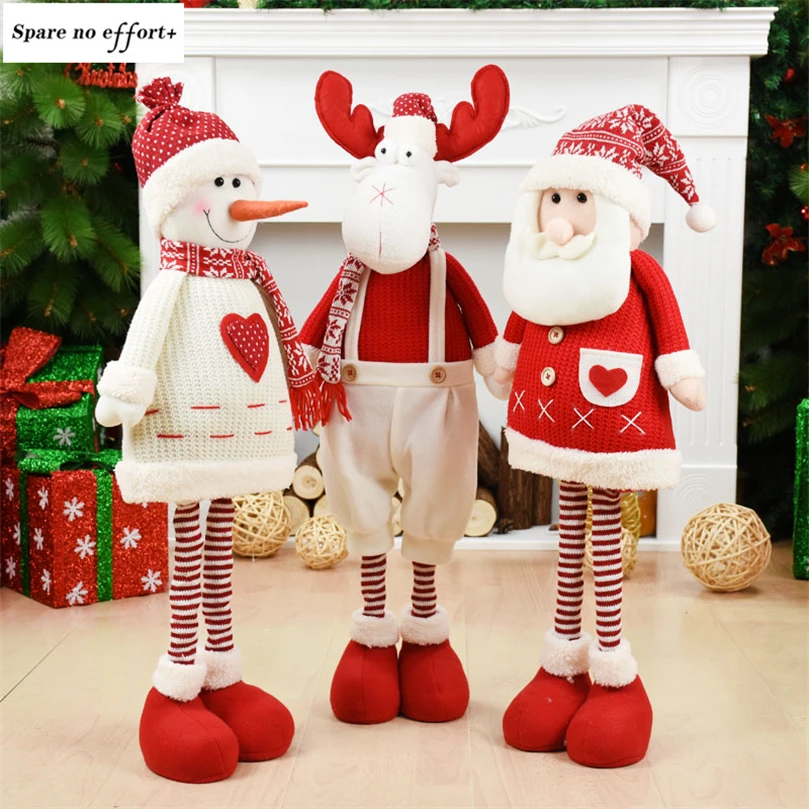 75 см, Рождественская Выдвижная фигурка Navidad, рождественские украшения для дома, куклы Санта-Клауса, adornos de navidad, подарки на год
