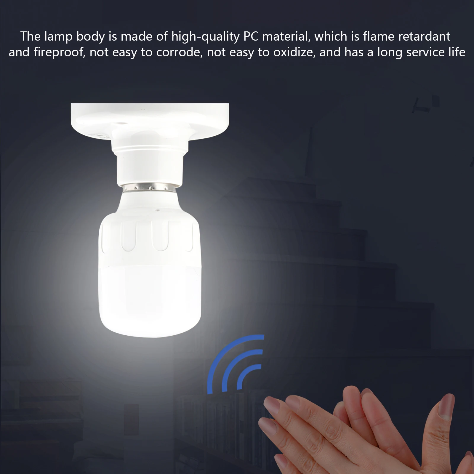 Беспроводной патрон для лампы E27 с дистанционным управлением и высокой